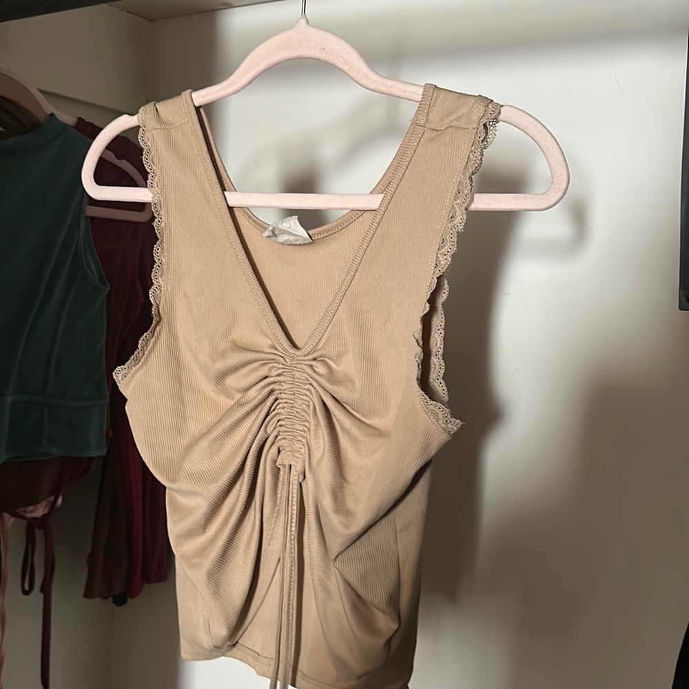 Tan crop top
